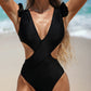 Butterfly Love| Solid One Piece Swimsuit
